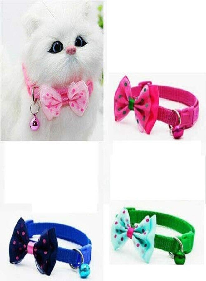Pups&Pets Adjustable Reflective Nylon Cat Safety Collar with for Cat Dog Bell Kitten (Pack of 2) Color May Vary - Image 2